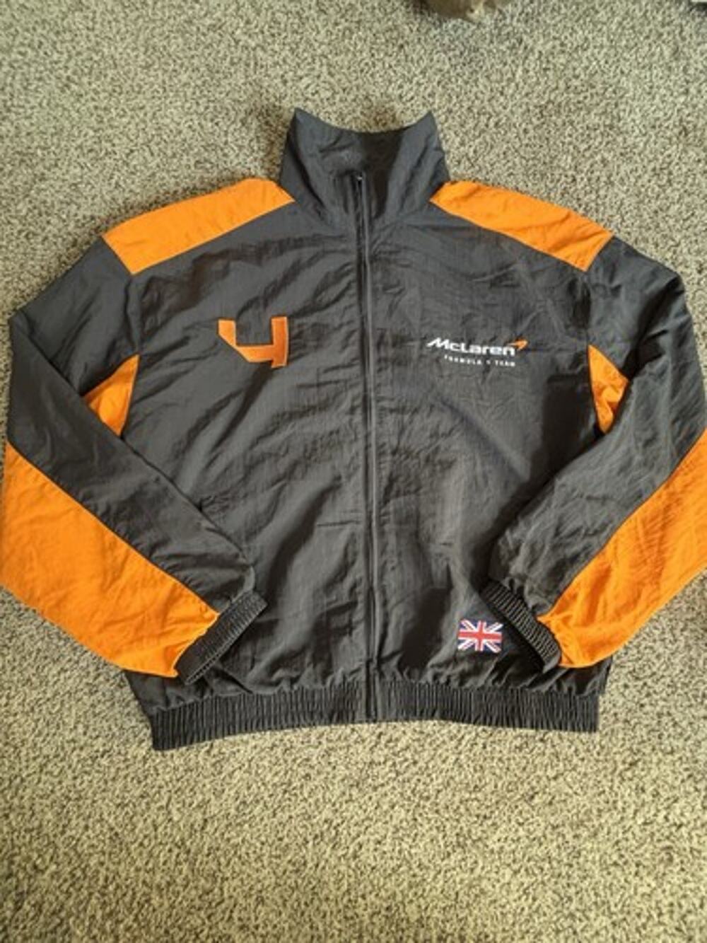 Hollister McLaren Formula 1 Team Zip-Up Jacket Black/Orange Size S